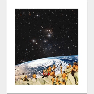 Earth view collage art Posters and Art